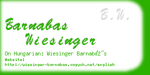 barnabas wiesinger business card